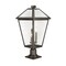 Z-Lite Talbot 3 Light Outdoor Pier Mounted Fixture, Oil Rubbed Bronze And Seedy 579PHXLR-533PM-ORB - alternate 7